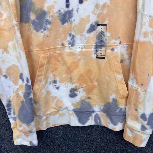 Nike Tie Dye Yellow / Gray White Hoodie Men's XL Nwt - Picture 3 of 7